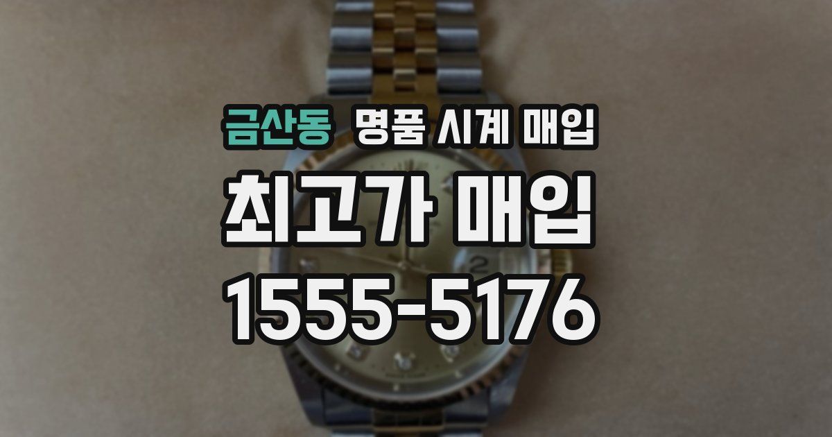 금산동 명품 시계 매입