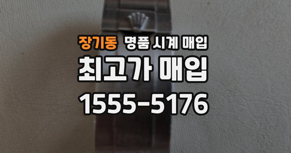 장기동 명품 시계 매입