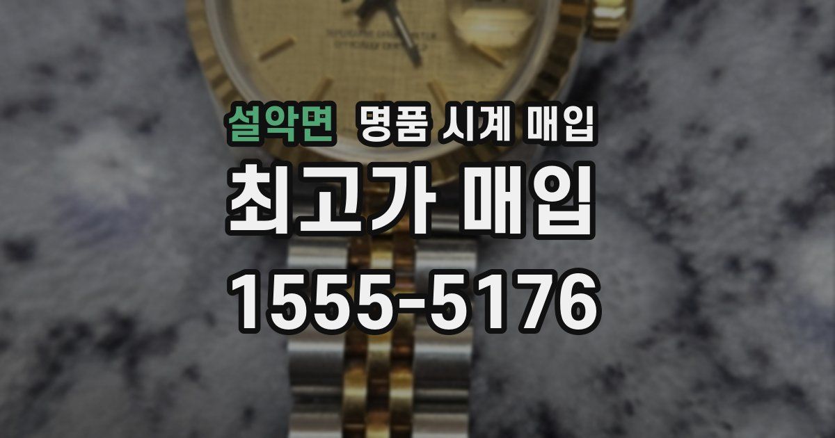 설악면 명품 시계 매입