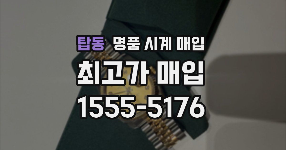 탑동 명품 시계 매입