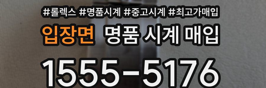 입장면 명품 시계 매입