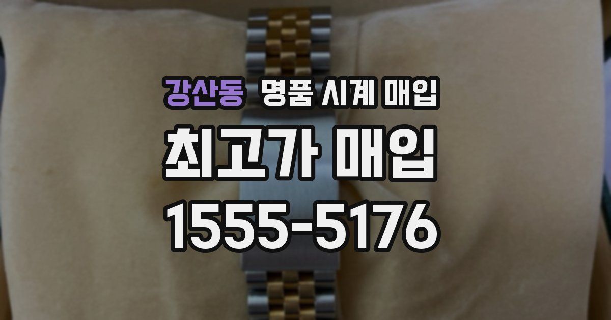 강산동 명품 시계 매입