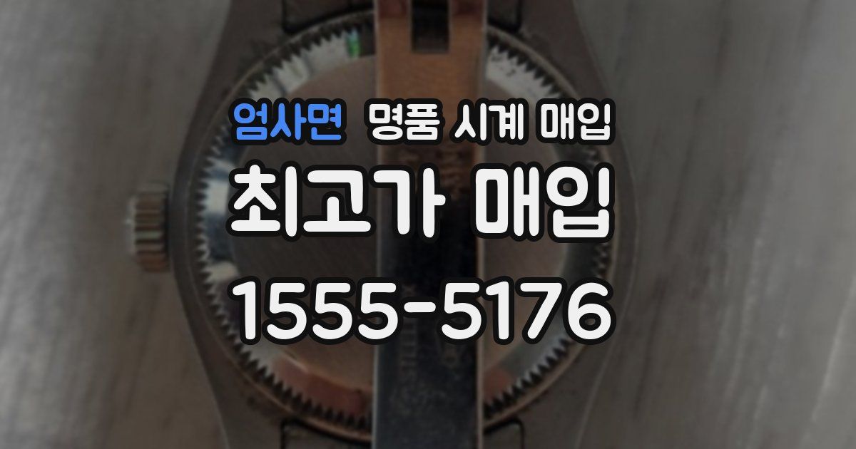 엄사면 명품 시계 매입