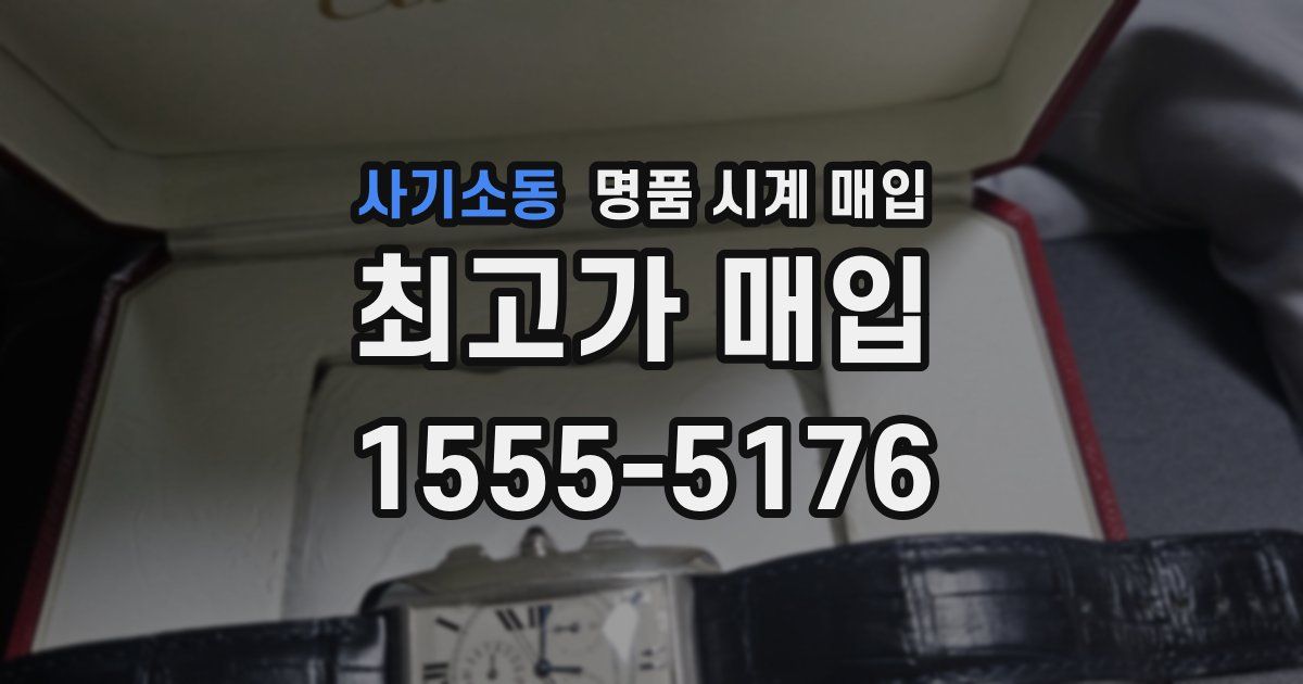 사기소동 명품 시계 매입