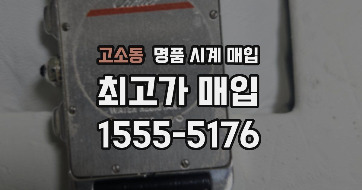 고소동 명품 시계 매입