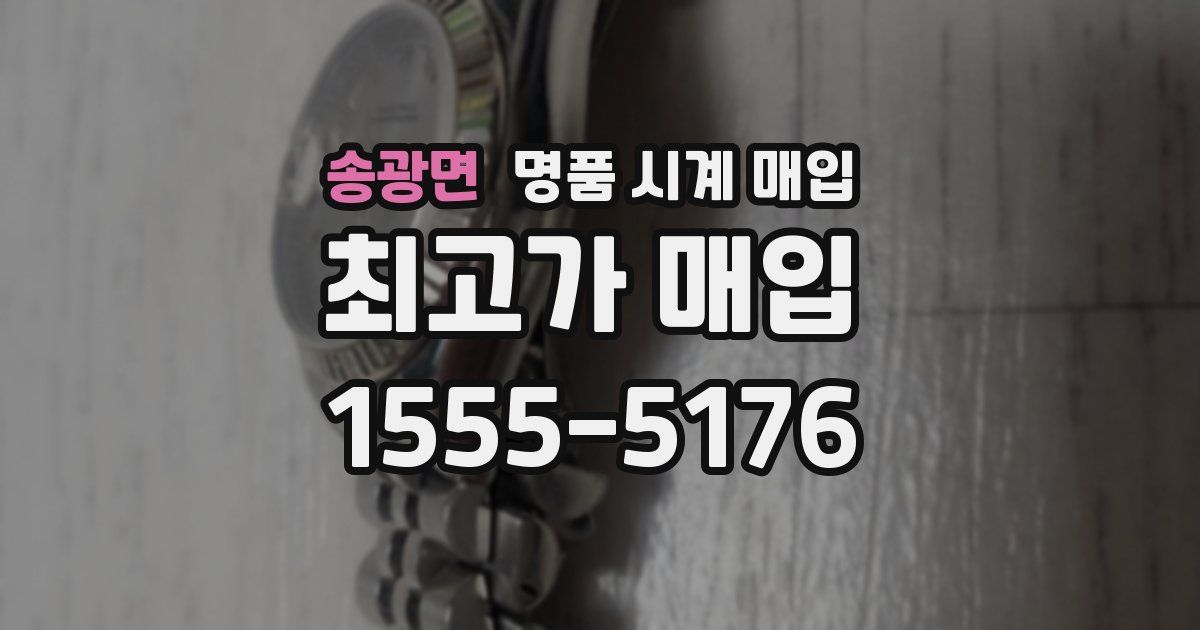 송광면 명품 시계 매입