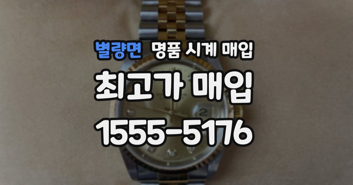 별량면 명품 시계 매입