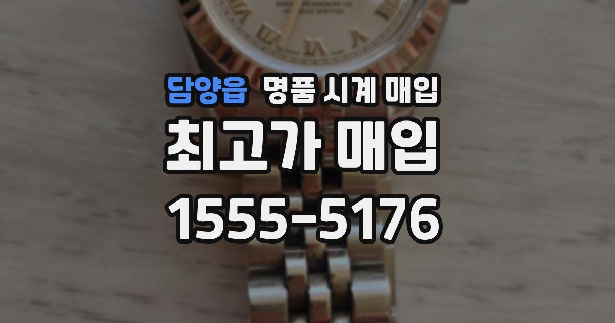 담양읍 명품 시계 매입