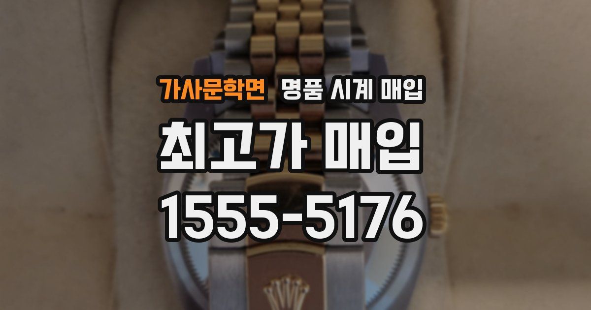 가사문학면 명품 시계 매입