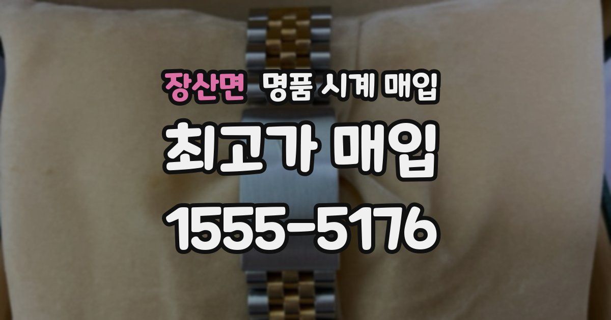 장산면 명품 시계 매입
