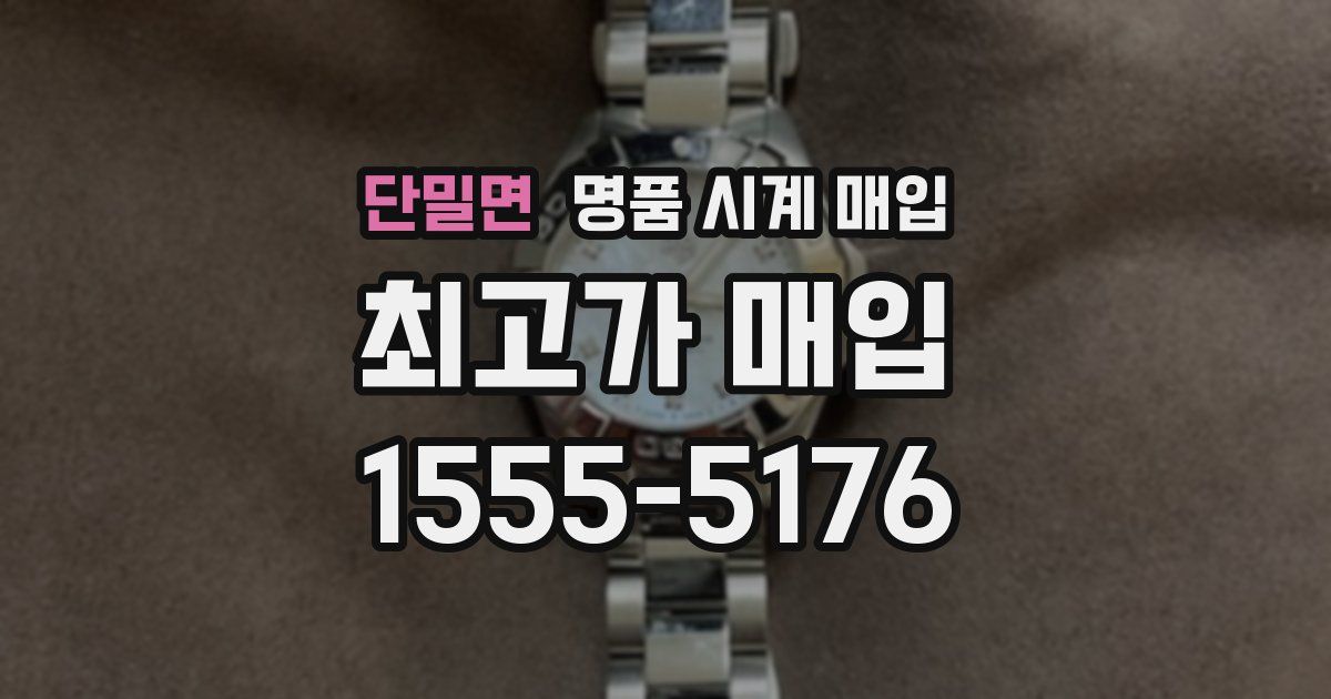 단밀면 명품 시계 매입