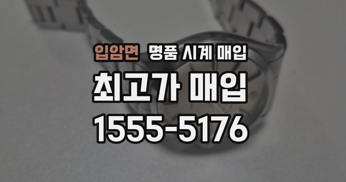 입암면 명품 시계 매입