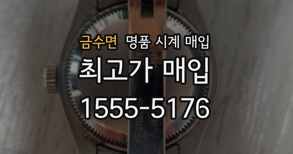 금수면 명품 시계 매입