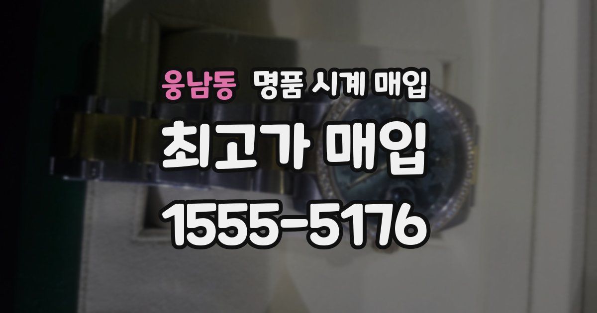 웅남동 명품 시계 매입