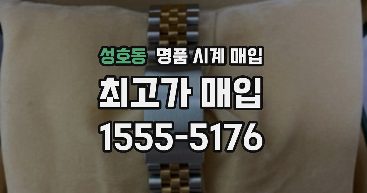 성호동 명품 시계 매입