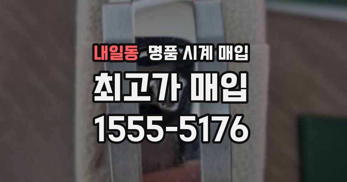 내일동 명품 시계 매입