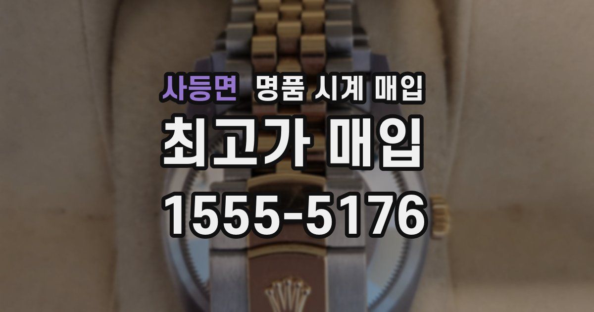사등면 명품 시계 매입