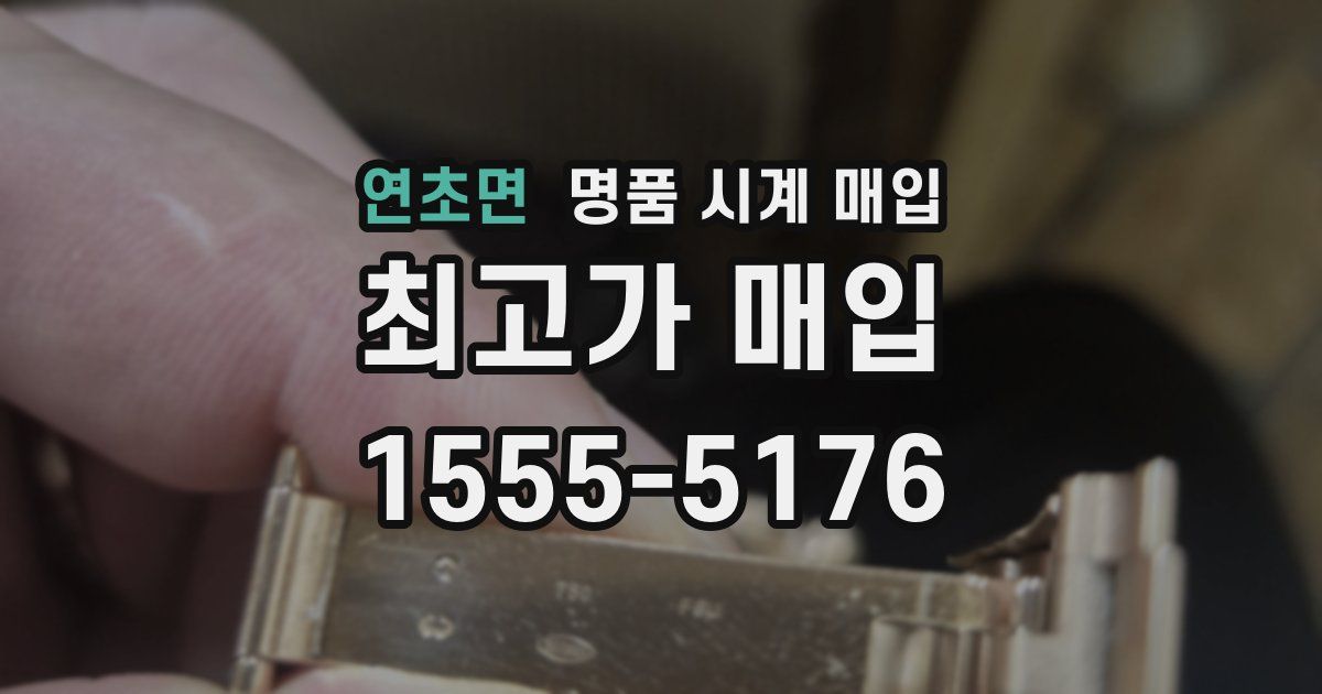 연초면 명품 시계 매입