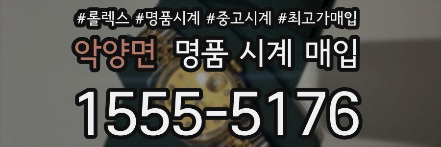 악양면 명품 시계 매입
