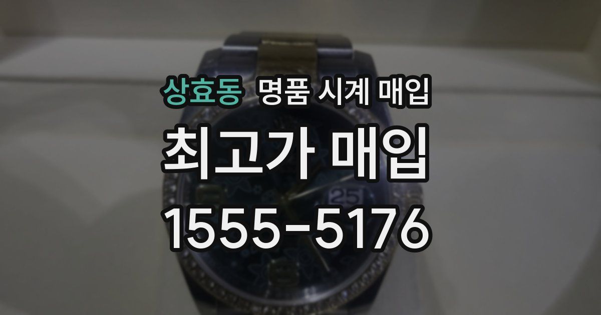 상효동 명품 시계 매입