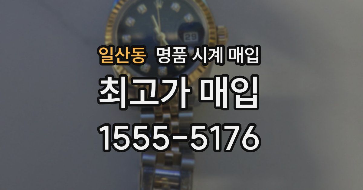 일산동 명품 시계 매입