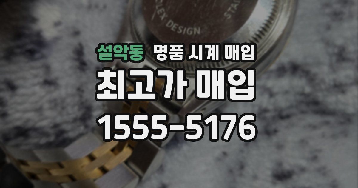 설악동 명품 시계 매입