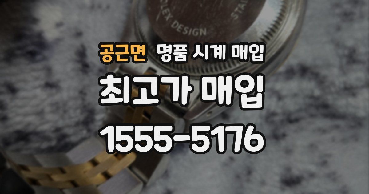 공근면 명품 시계 매입