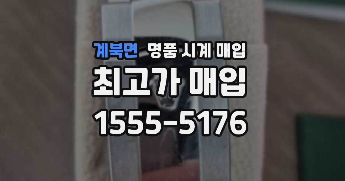 계북면 명품 시계 매입