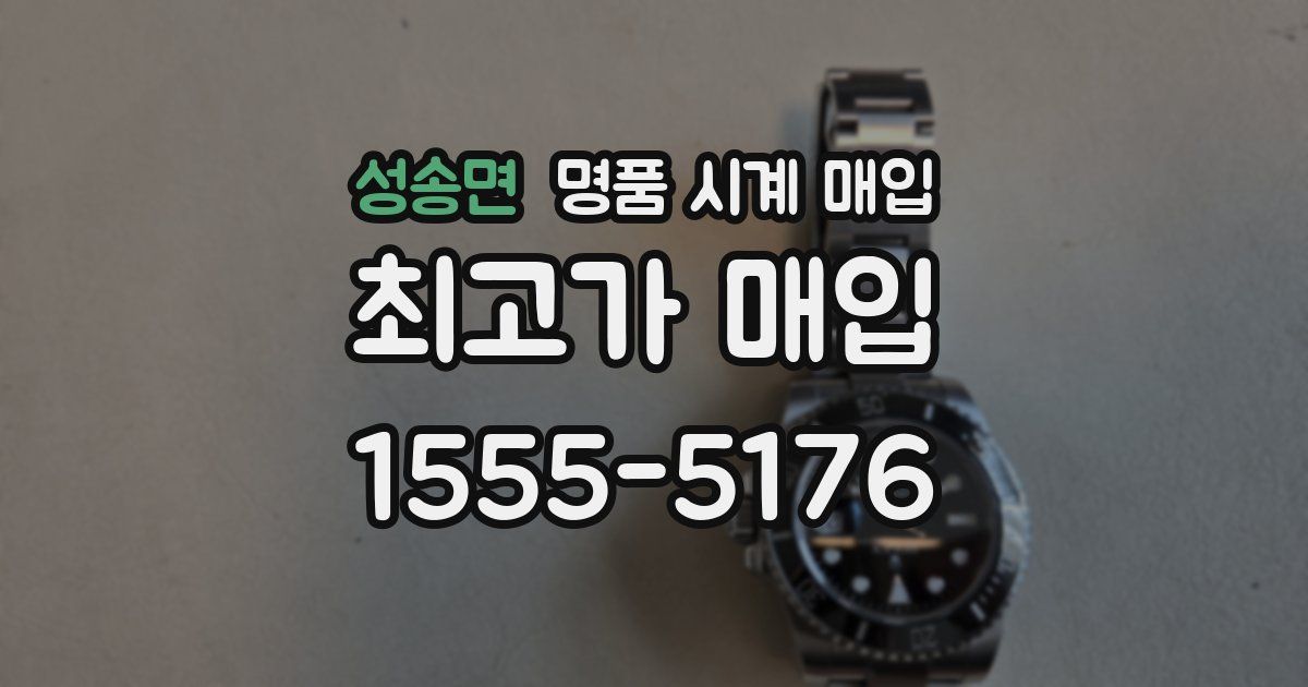 성송면 명품 시계 매입