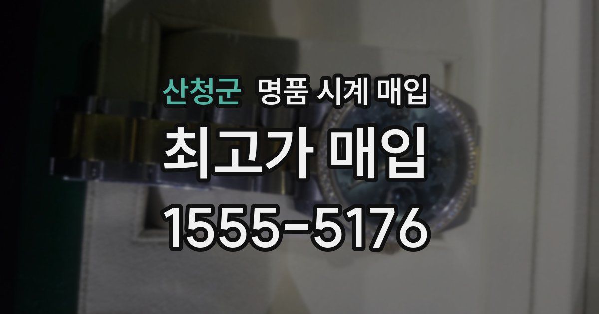 산청군 명품 시계 매입