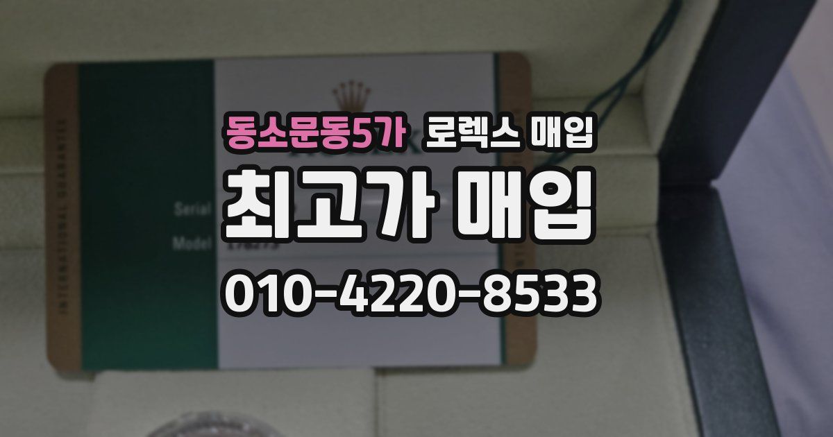 동소문동5가 로렉스 매입