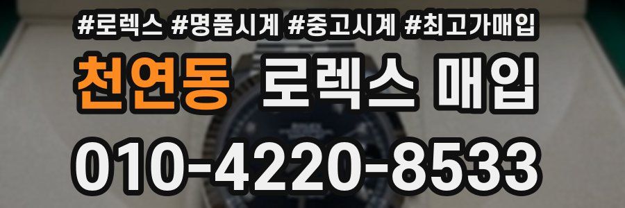 천연동 로렉스 매입
