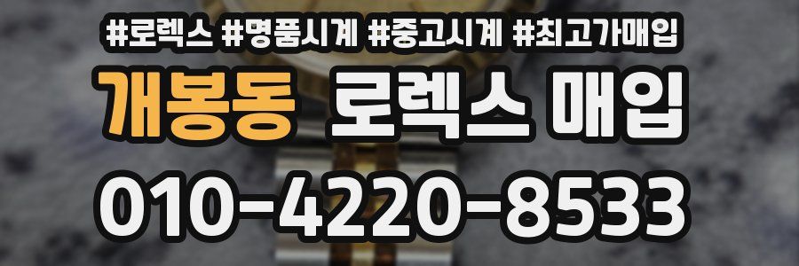 개봉동 로렉스 매입