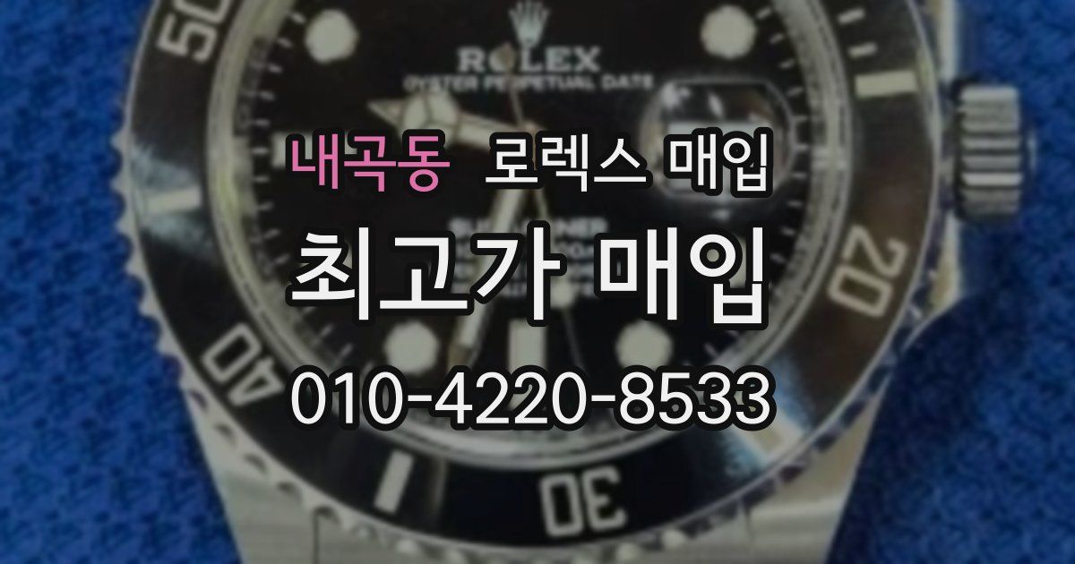 내곡동 로렉스 매입