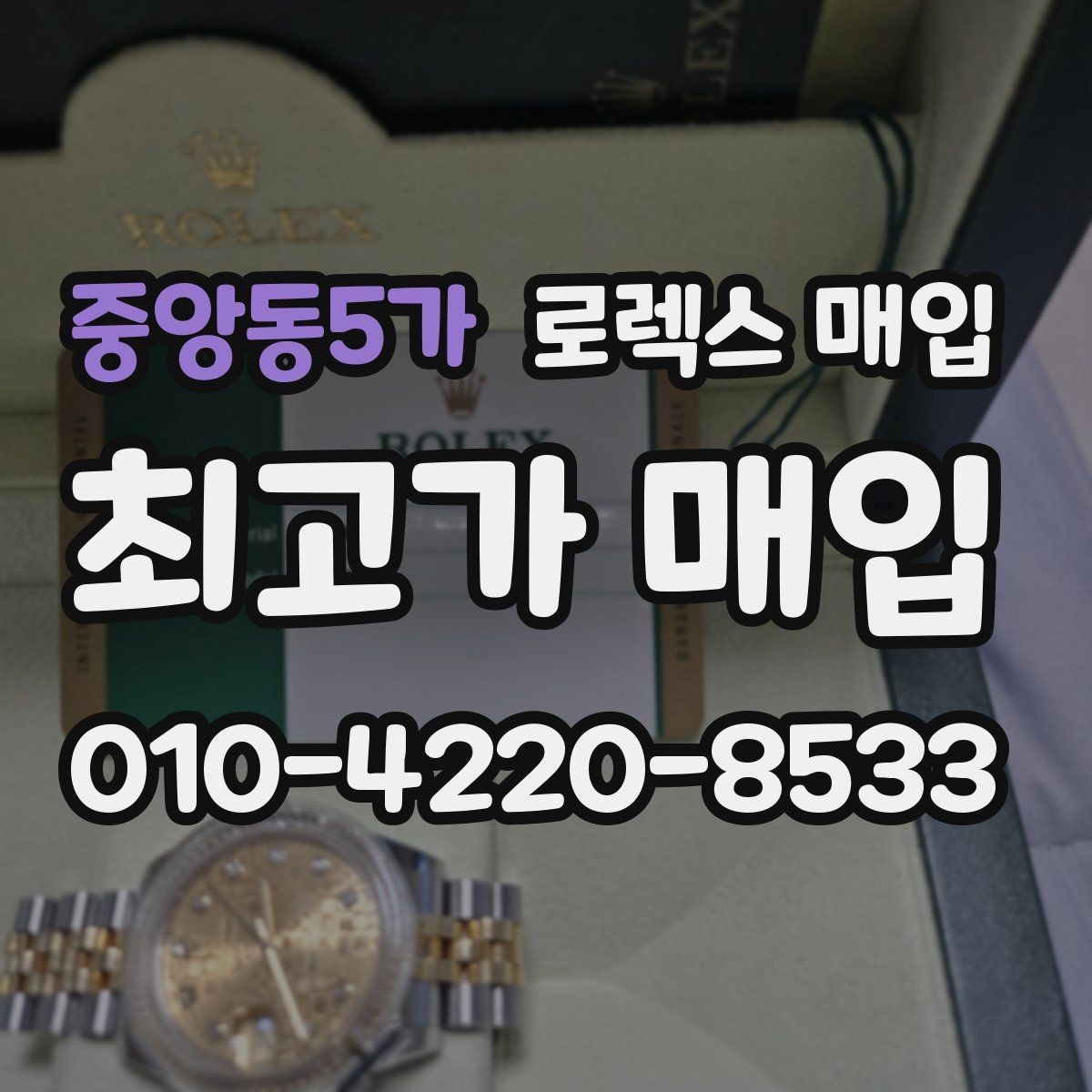 중앙동5가 로렉스 매입 레퍼런스 번호 확인 방법