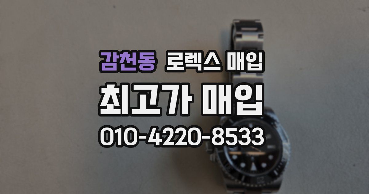 감천동 로렉스 매입
