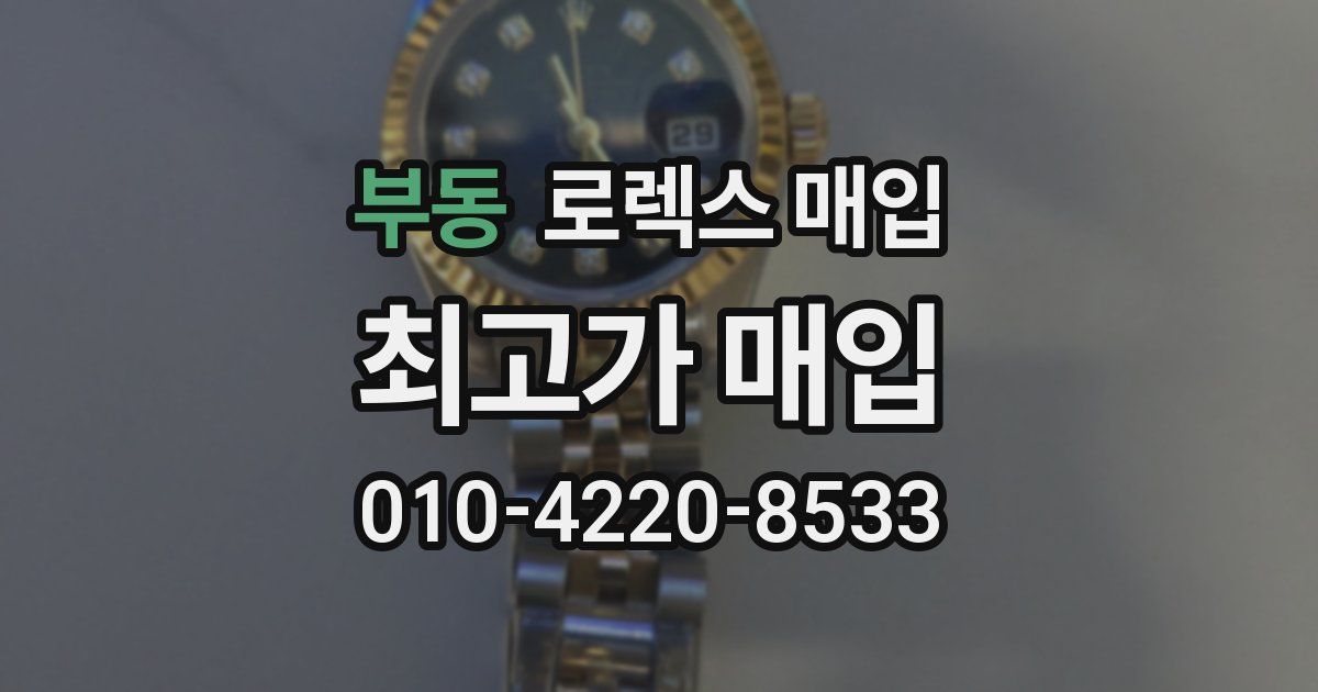 부동 로렉스 매입