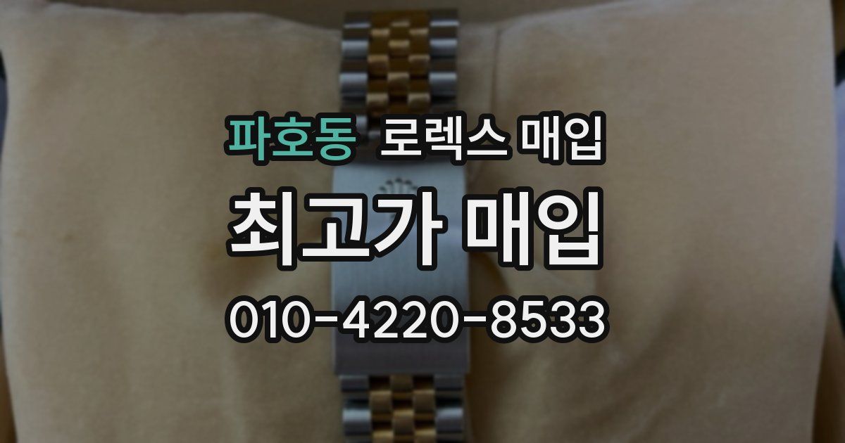 파호동 로렉스 매입