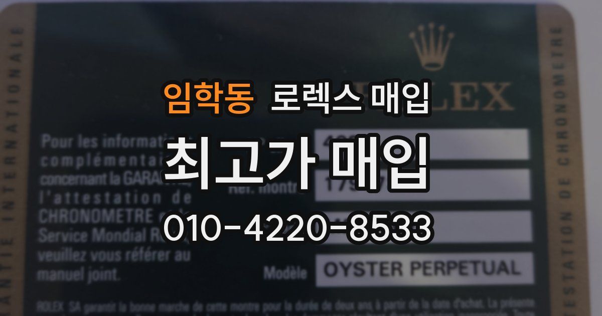 임학동 로렉스 매입