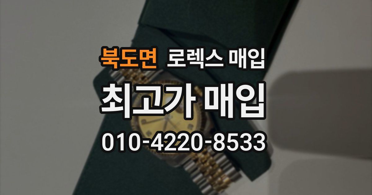 북도면 로렉스 매입