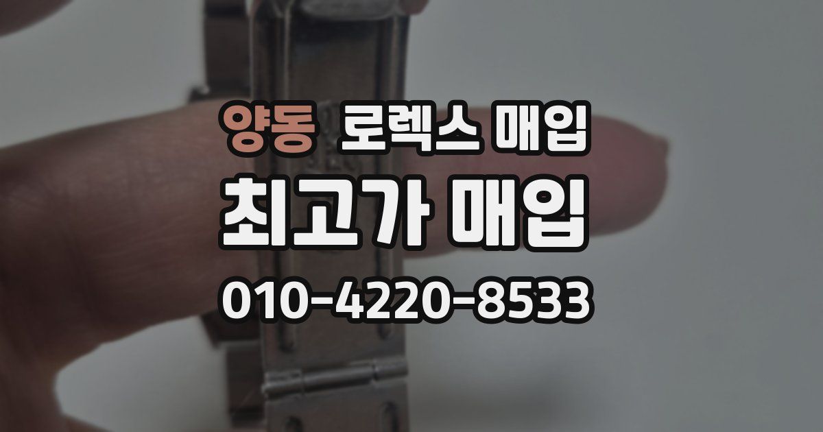 양동 로렉스 매입