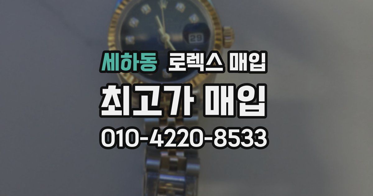 세하동 로렉스 매입