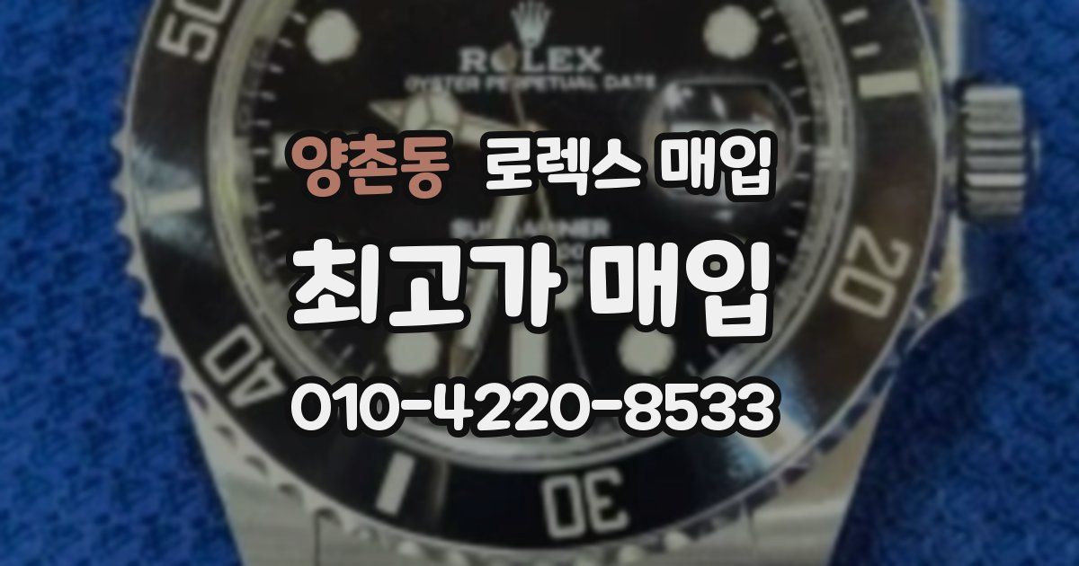 양촌동 로렉스 매입