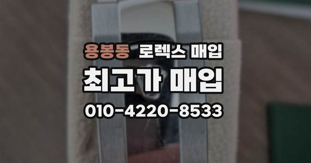 용봉동 로렉스 매입