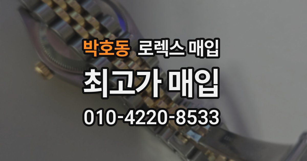 박호동 로렉스 매입