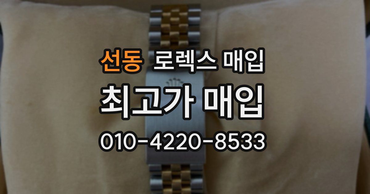 선동 로렉스 매입