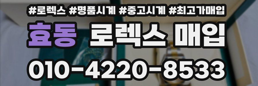효동 로렉스 매입