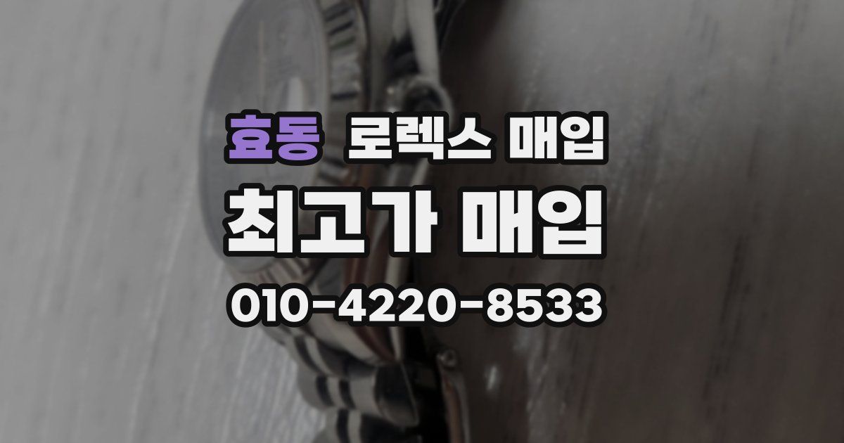 효동 로렉스 매입