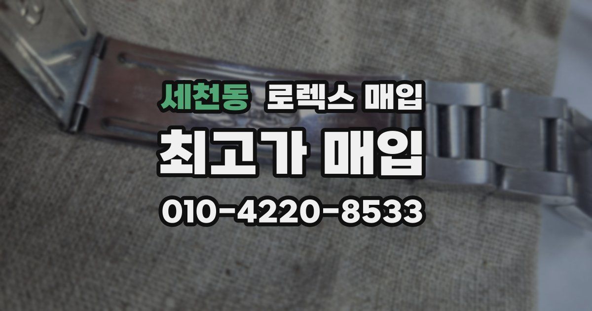 세천동 로렉스 매입