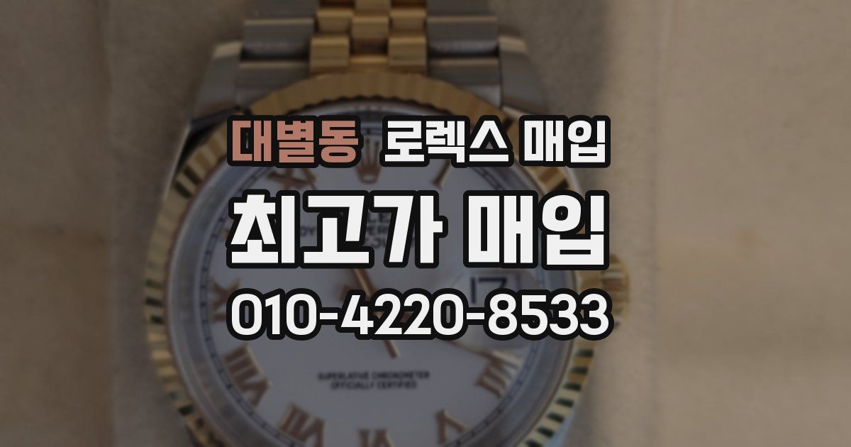 대별동 로렉스 매입